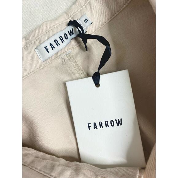 FARROW Ecru Cream Long Sleeve Twill Belted Long Sleeve Cotton Jumpsuit US SMALL - Picture 10 of 16